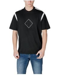 ARMANI EXCHANGE - Zwarte Katoenen T-Shirt Voor Mannen - Lyst