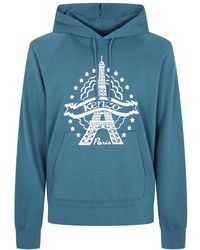 KENZO - Eiffel Tower Design Hoodie - Lyst