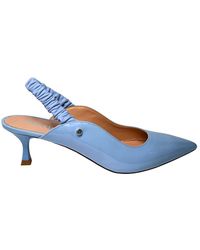Pollini - Schoenen ,Blauw ,Leer Patent Leder Pumps - Lyst