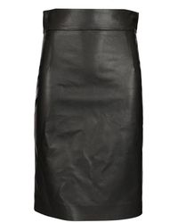 Tagliatore - High-Waisted Suede Midi Rok - Lyst