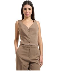 Guess - Jassen ,Bruin ,Polyester Tailored Vest - Lyst