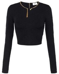 Elisabetta Franchi - Round-Neck Knitwear - Lyst