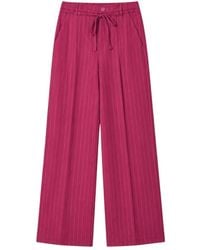 Pom - Broeken ,Rood ,Polyester Jess Gestreepte Broek - Lyst