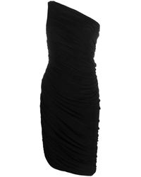 Norma Kamali - Robe Asymétrique Froncée En Jersey Stretch Diana - Lyst