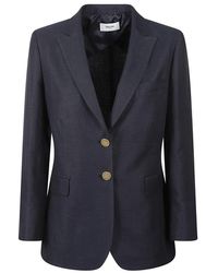 SAULINA - Jassen ,Blauw ,Katoen Blazer - Lyst