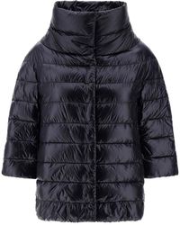 Herno - Jassen ,Zwart ,Nylon Zwarte Nylon Aminta Cape - Lyst