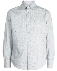 Maison Kitsuné - Camicia in cotone con stampa grafica - Lyst