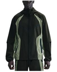Nike - Fitness ,Zwart ,Polyester Tech Dri-Fit Woven Color-Block Windrunner Loose Jacket - Lyst