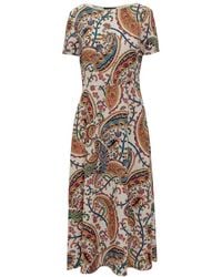 Etro - Midi-Jurk Met Paisley-Print - Lyst