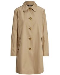 Ralph Lauren - Genuine Leather Structured Trench Coat - Lyst