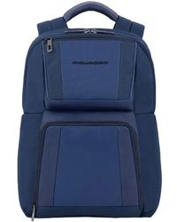 Piquadro - Blaue eimer-tasche rucksack mit ipad-fach - Lyst