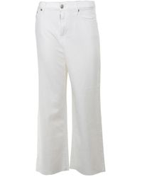Roy Rogers - Jeans cropped a gamba larga bianchi - Lyst