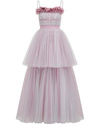 Windsor. - Kleedjes ,Grijs ,Elegante Bloemenjurk Miss Nôir - Lyst