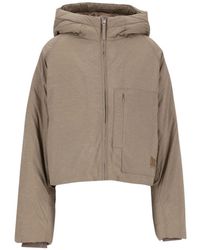 Maison Kitsuné - Jassen ,Leer Korte Jas Met Capuchon - Lyst