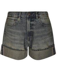 R13 - Denim shorts - Lyst