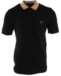 Fred Perry - Klassisches schwarzes baumwollpolo - Lyst