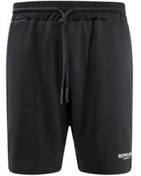 Represent - Korte Broeken ,Zwart ,Polyester Zwarte Elastische Taille Shorts - Lyst