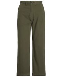 Ralph Lauren - Pantalones de sarga de algodón oliva para exteriores - Lyst