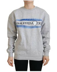 Philippe Model - Jersey de manga larga gris estampado - Lyst