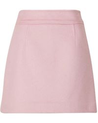 byTiMo - Rokken ,Roze ,Wol Elegante Wol Mini Rok - Lyst