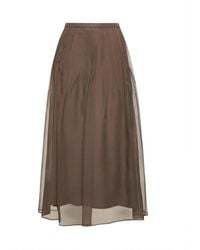 Brunello Cucinelli - Plooirok - Lyst