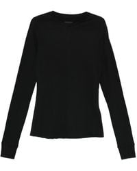 Moncler - Tops ,Zwart ,Knitted Girder Ls T-Shirt - Lyst
