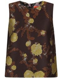 La DoubleJ - Tops ,Bruin ,Polyester La Scala Top - Lyst