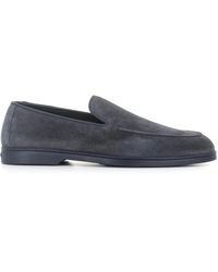 Doucal's - Schoenen ,Blauw ,Suède Suède Loafers - Lyst