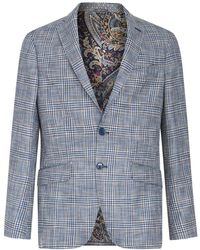 Etro - Kariertes blazer in marineblau und multicolor - Lyst