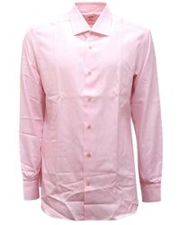 Mazzarelli - Slim Rosa Hemd Made - Lyst