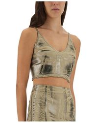 Rick Owens - Tops ,V-Neck Cropped Top - Lyst