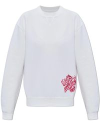 DSquared² - Hoodies & Sweatvesten ,Wit ,Katoen Sweatshirt Met Print - Lyst