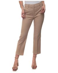 Weekend by Maxmara - Baumwoll-trompetenhose mit gürtelschlaufen,baumwoll-trompetenhose mit bustier - Lyst
