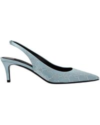 Philipp Plein - Satin Slingback Low Heels Monogram - Lyst