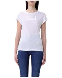 Elisabetta Franchi - Weißes Logo T-Shirt Für Frauen - Lyst