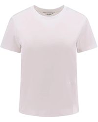 Max Mara - Tops ,Wit ,Katoen Wit T-Shirt Met Korte Mouwen - Lyst