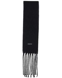 Patou - Accessoires ,Zwart ,Wol Lang Fringe Wolmix Sjaal - Lyst