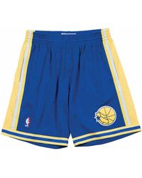 Mitchell & Ness - Fitness ,Blauw ,Nba Swingman Shorts Golden State Warriors - Lyst