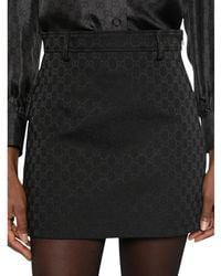 Gucci - Gg Katoenmix Minirok - Lyst