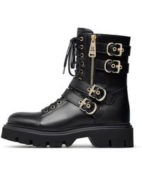 Loriblu - Straped Kampf-Ankle-Boots Aus Kalbsleder - Lyst