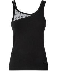 Pinko - Tops ,Zwart ,Katoen Cupboard Canotta Costina - Lyst