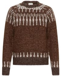 Kaffe - Truien & Vesten ,Veelkleurig ,Gebreide Trui Met Ronde Hals - Lyst