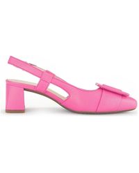 Gabor - Schoenen ,Roze ,Leer Elegante Platte Sandalen - Lyst