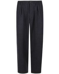 Universal Works - Broeken ,Blauw ,Rechte Broek - Lyst