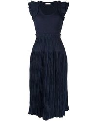 Ulla Johnson - Vestido de canalé midi Virginia - Lyst