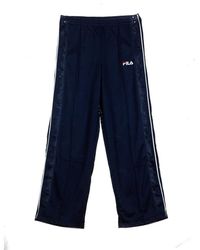 Fila - Broeken ,Blauw ,Snap Side Flare Leggings - Lyst