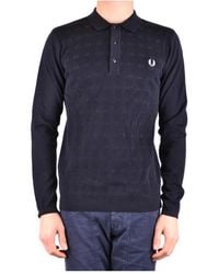 Fred Perry - Tops ,Blauw ,Klassieke Polo Shirts Voor Mannen - Lyst