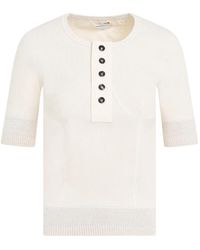 Bottega Veneta - Cotton rib t-shirt - Lyst