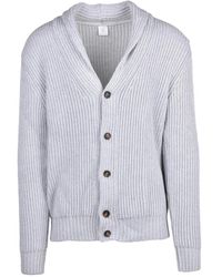 Eleventy - Cardigan A Coste Con Bottoni - Lyst