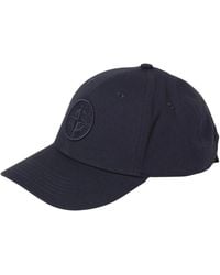 Stone Island - Accessoires ,Blauw ,Katoen Blauwe Baseballpet Met Logo - Lyst